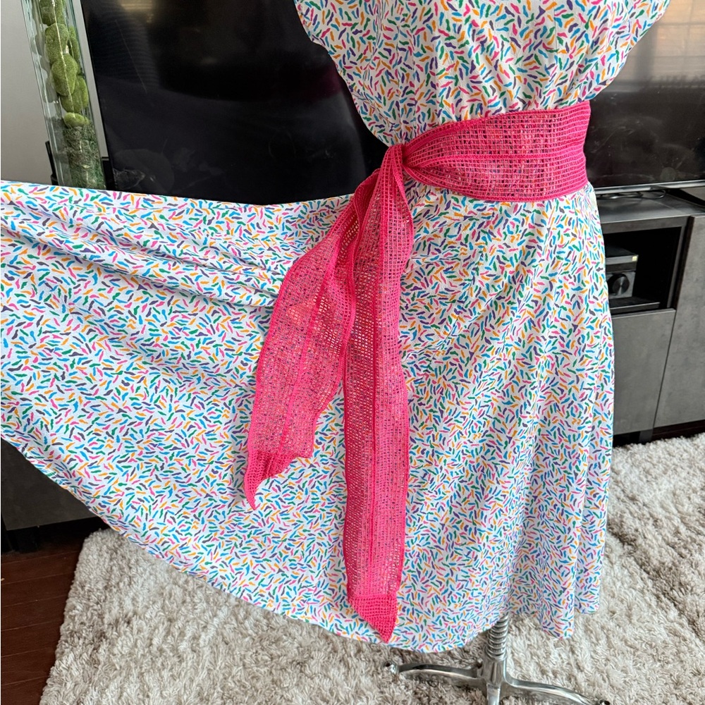 Vintage 80s Sprinkles Confetti Pattern Dress Vintage 80s Dress